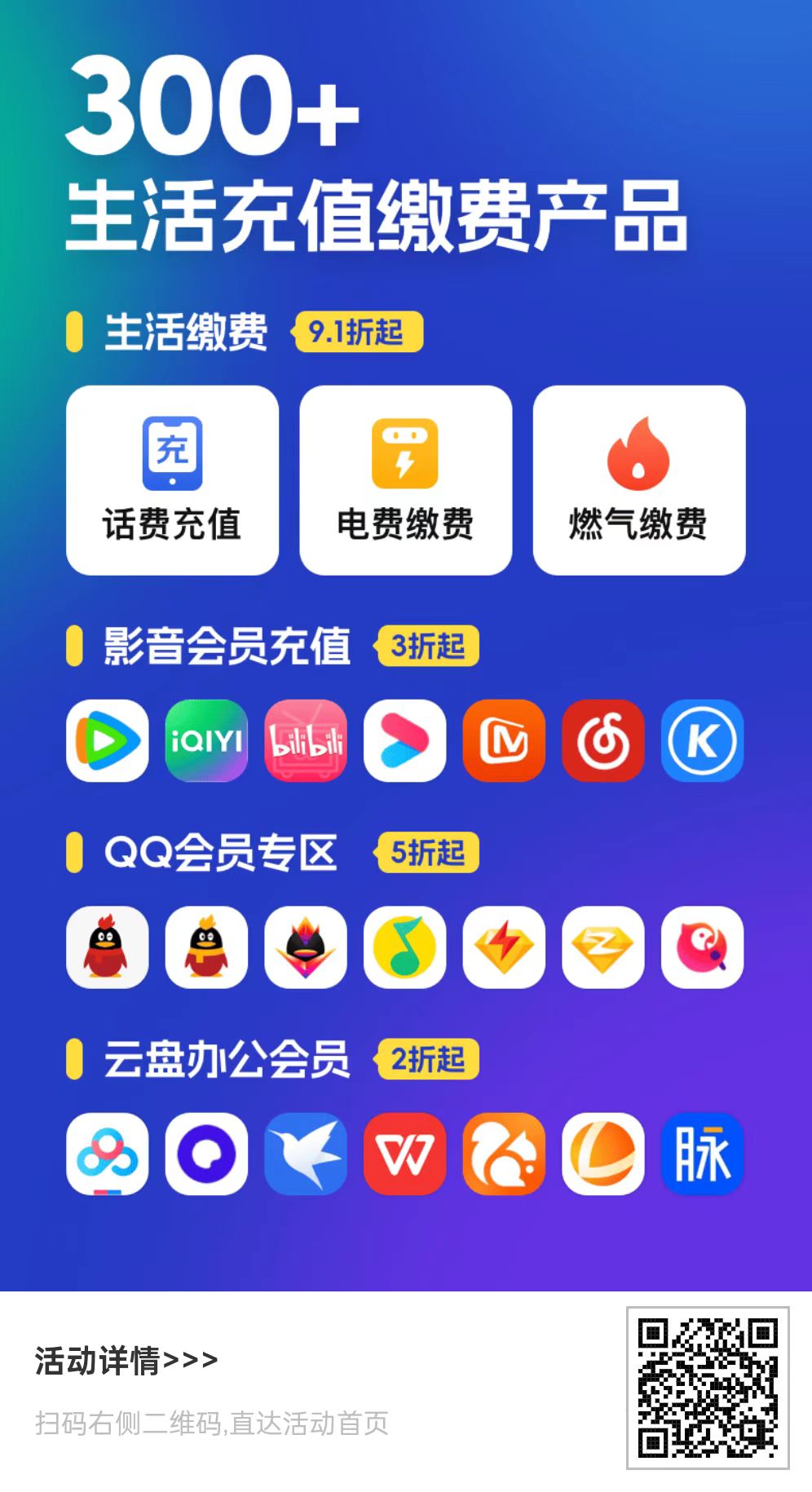 爱奇艺、腾讯、优酷会员