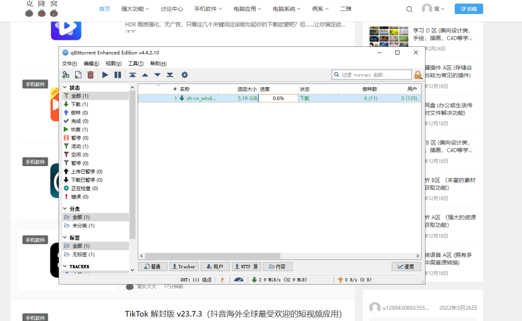 qBittorrent v5.0.3.10  官方版（BitTorrent客户端BT下载工具）