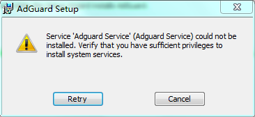 adguard安装报错